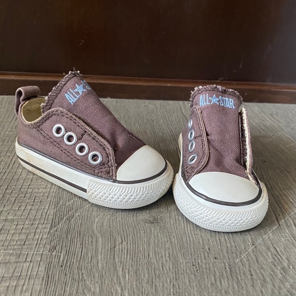 ALL STAR CONVERSE brown Velcro - Picture 2 of 6